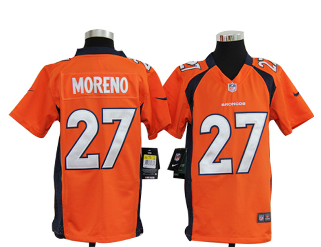 Youth Nike NFL Denver Broncos 27 Knowshon Moreno orange Jersey